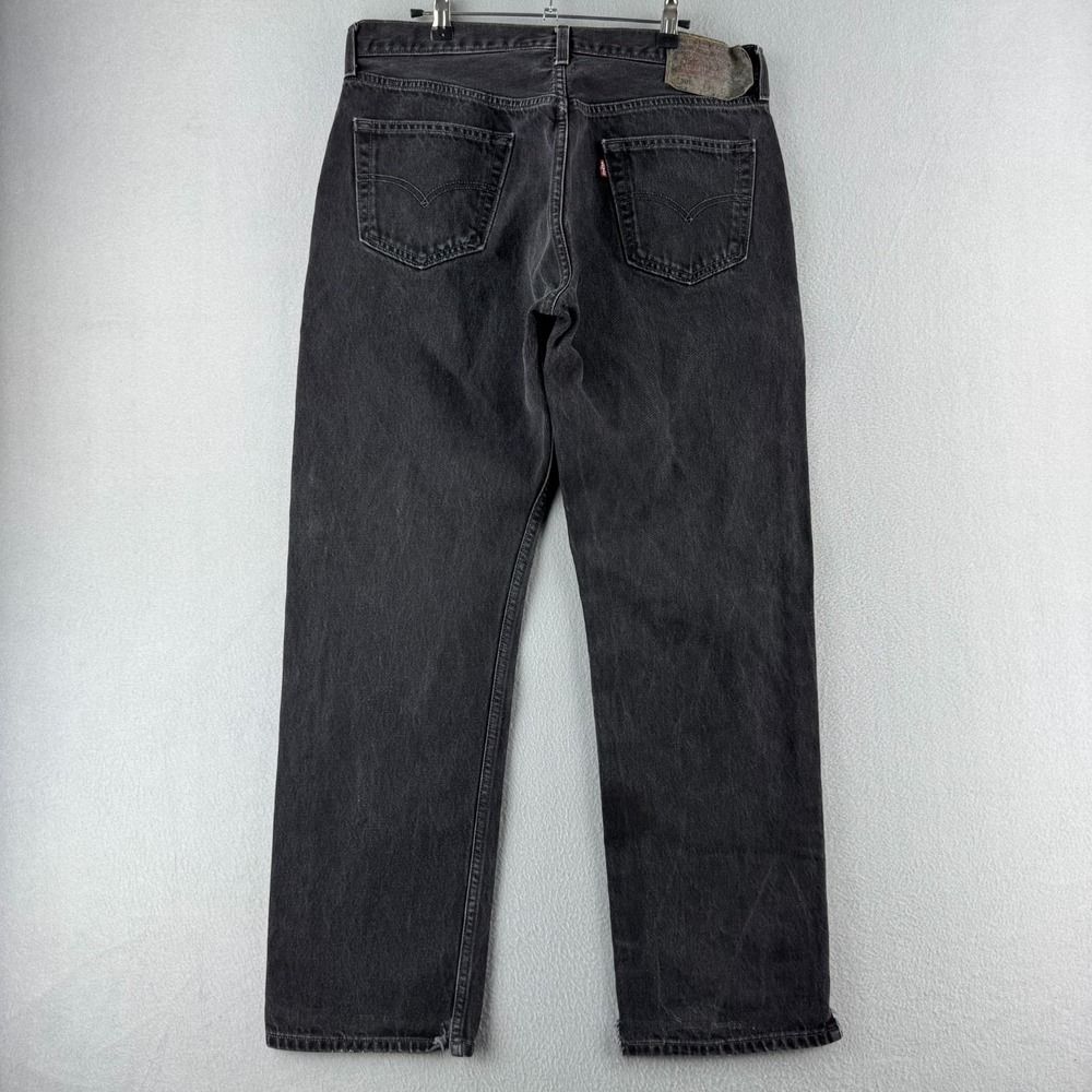 Vintage Levis Jeans Mens 36x32 (Fits 34x30) Black‎ 501 Straight 2001 Y2K